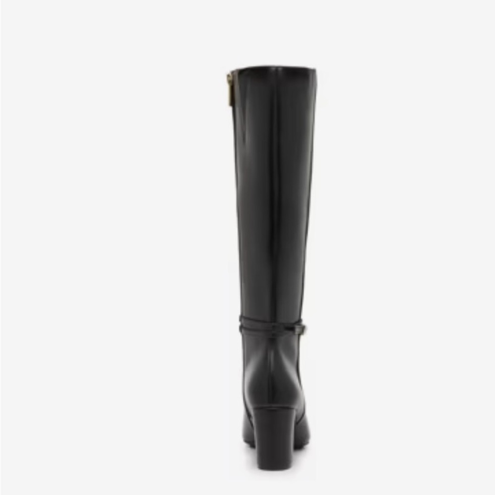 NEW Anne Klein Classic Black Knee-High Block Heel Boot - Women Sz 9 - Picture 3 of 7